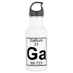 Bouteille D'eau Élément 031 - GA - Gallium (plein)