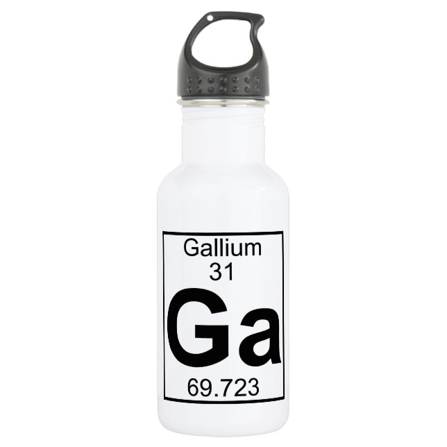 Bouteille D'eau Élément 031 - GA - Gallium (plein) (Devant)