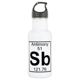 Bouteille D'eau Élément 051 - Sb - antimoine (plein)