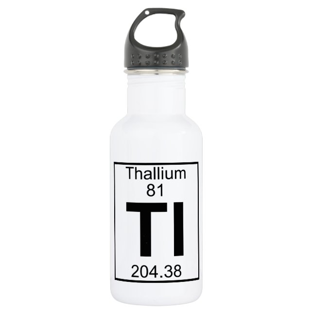 Bouteille D'eau Élément 081 - Tl - Thallium (plein) (Devant)