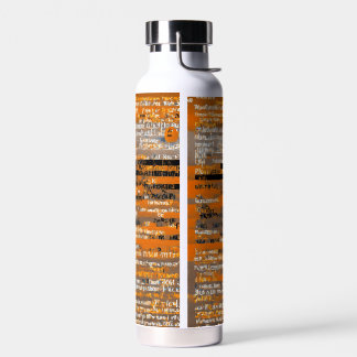 Bouteille d'eau éléments imprimés