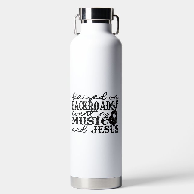 Bouteille D'eau Élevé Sur Le Pays (Avant)