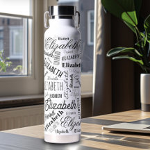 Elizabeth Black White Nom personnalisé