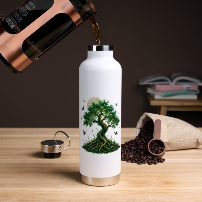 Bouteille D'eau emerald magic tree latte mug (Café (pivotée))