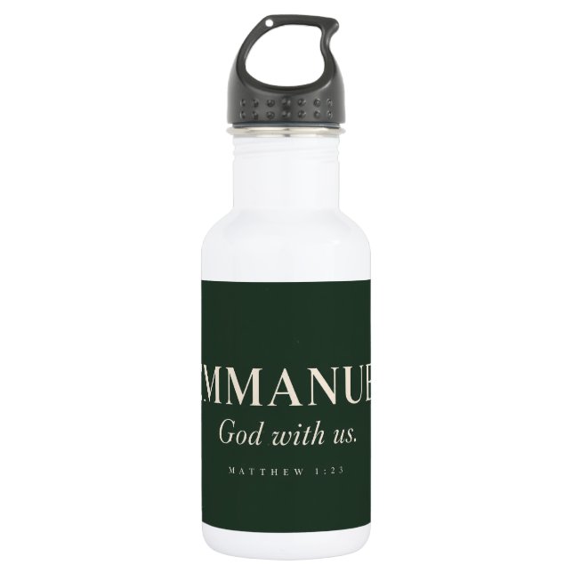 Bouteille D'eau EMMANUEL | Matthieu 1:23 | Noël (Devant)