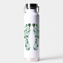 Empreinte de feuille verte écologique