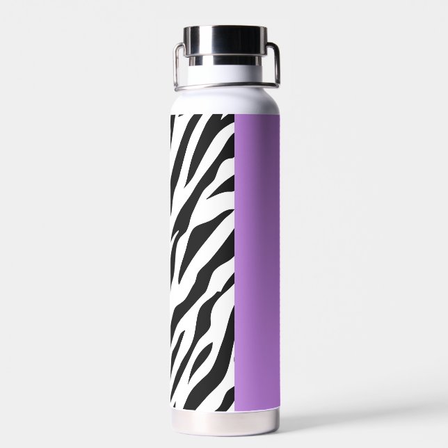 Bouteille D'eau Empreinte de léopard, Zebra Print, Poster de anima (Arrière)