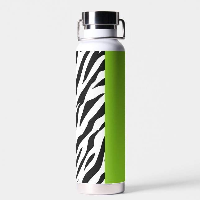 Bouteille D'eau Empreinte de léopard, Zebra Print, Poster de anima (Arrière)