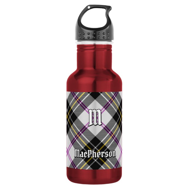 Bouteille d'eau en acier avec tartan de la robe du (Devant)