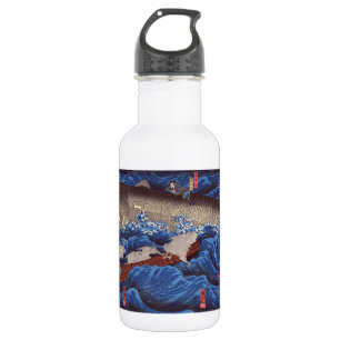 Bouteille D'eau En Acier Inoxydable 怪 物 鮫, 芳 requin-taupe, Kuniyoshi, Ukiyo-e 国