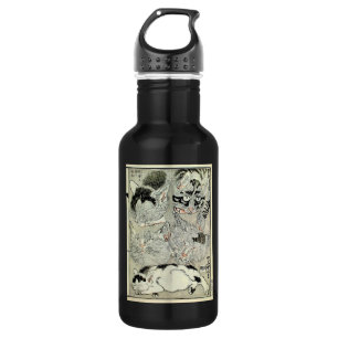 Bouteille D'eau En Acier Inoxydable 猫, 暁 斎 Chats, Kyōsai, Ukiyo-e