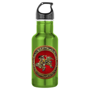Bouteille D'eau En Acier Inoxydable [200] Hokusai - Shoki Riding Shishi Lion