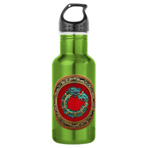 Bouteille D'eau En Acier Inoxydable [200] Serpent Dieu Quetzalcoatl [Jade]