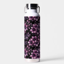 Bouteille d'eau en acier inoxydable à fleurs de pr