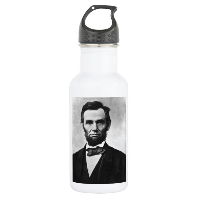 Bouteille D'eau En Acier Inoxydable Abraham Lincoln Portrait (Devant)