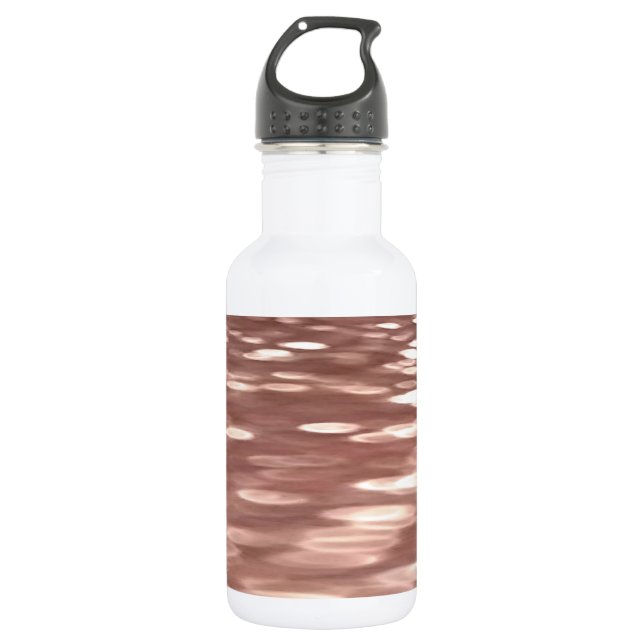 Bouteille D'eau En Acier Inoxydable Abstract #3: Copper Rose Gold (Devant)