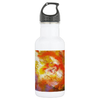 Bouteille D'eau En Acier Inoxydable Abstrait jaune rouge