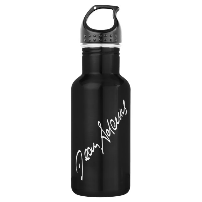 Bouteille D'eau En Acier Inoxydable Aluminium noir 32oz (Devant)