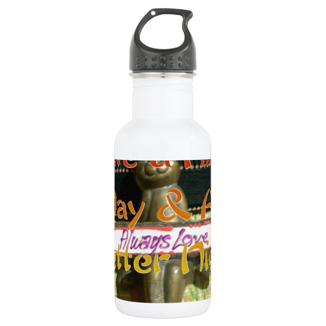 Bouteille D'eau En Acier Inoxydable Alwaus Love Hakuna Matata Passez une bonne journée (Devant)