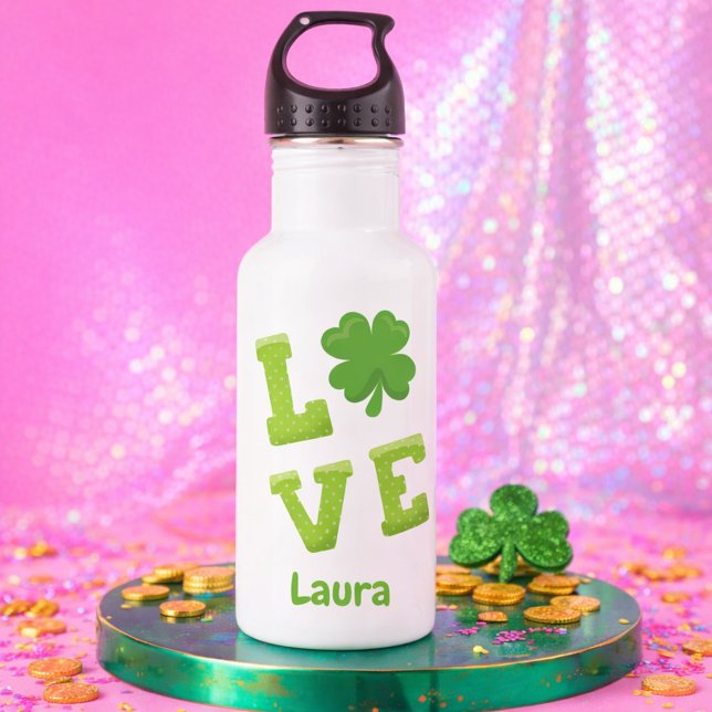 Bouteille D'eau En Acier Inoxydable Amour de la Saint-Patrick (Créateur téléchargé)