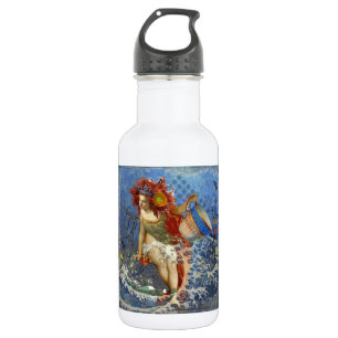 Bouteille D'eau En Acier Inoxydable Aquarius Mermaid Bleu gothique