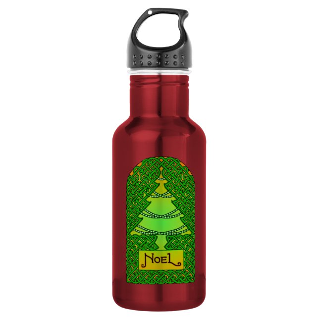 Bouteille D'eau En Acier Inoxydable Arbre de Noël celtique (Devant)
