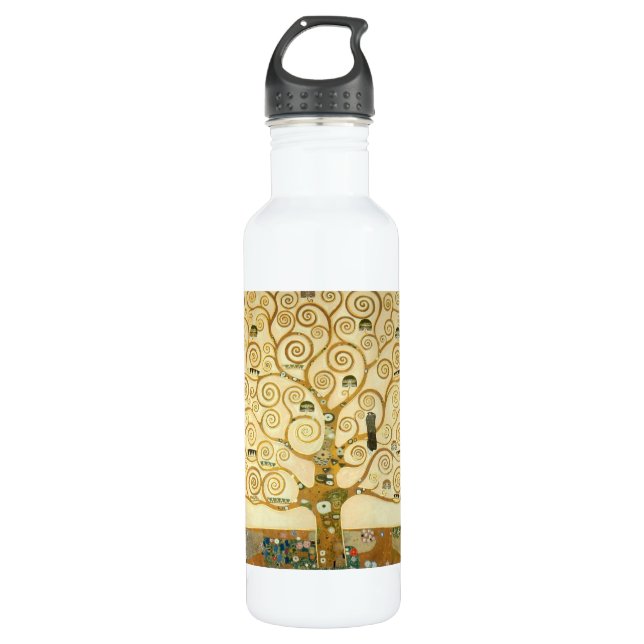 Bouteille D'eau En Acier Inoxydable Arbre de vie de Gustav Klimt (Devant)