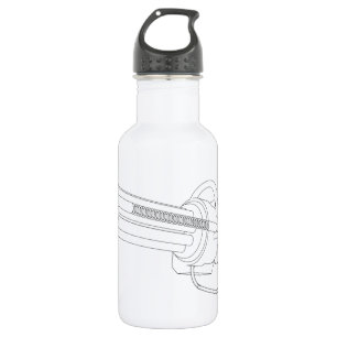 Bouteille D'eau En Acier Inoxydable Arme de rotation Steampunk