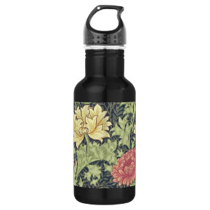 Bouteille D'eau En Acier Inoxydable Art floral vintage de chrysanthème de William