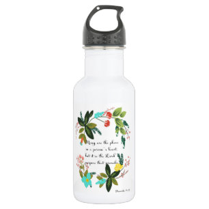 Bouteille D'eau En Acier Inoxydable Art inspiré chrétien - 19h21 de proverbes