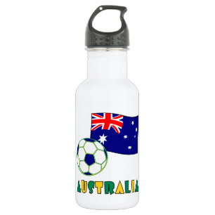 Bouteille D'eau En Acier Inoxydable Balle de football australienne et drapeau