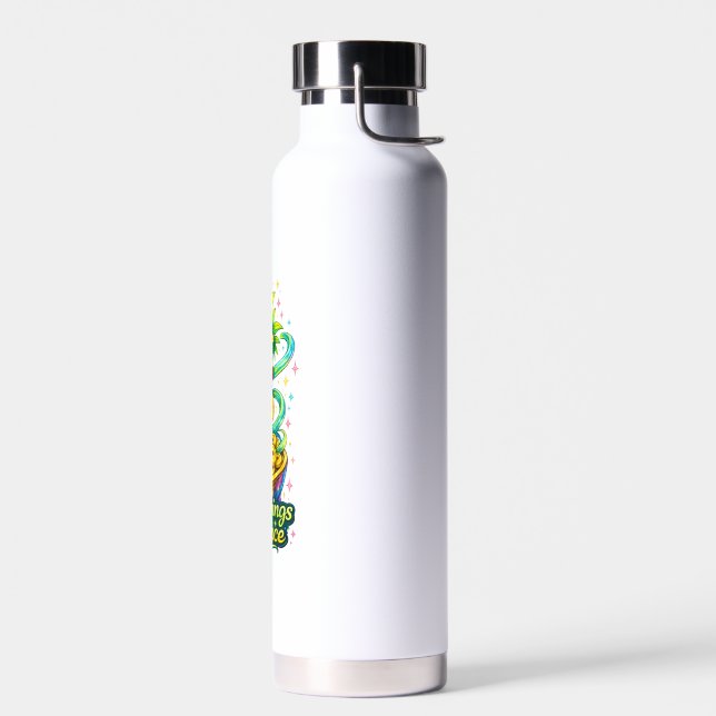Bouteille d'eau en acier inoxydable Bamboo Chanceu (Gauche)