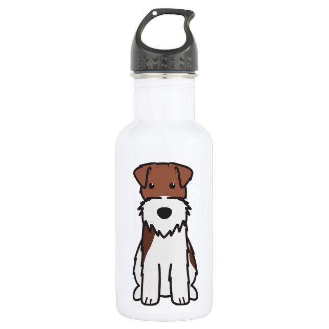Bouteille D'eau En Acier Inoxydable Bande dessinée de chien de Fox Terrier de fil (Devant)