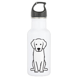 Bouteille D'eau En Acier Inoxydable Bande dessinée de chien de golden retriever