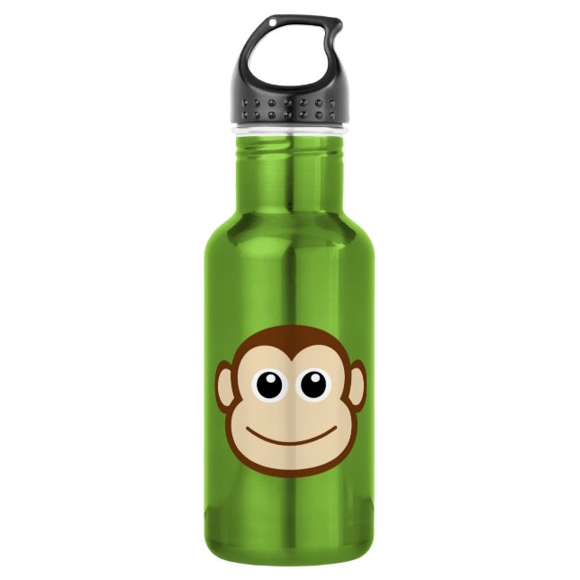 Bouteille D'eau En Acier Inoxydable Bande dessinée de singe (Devant)