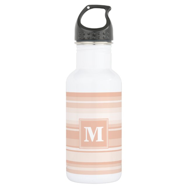 Bouteille D'eau En Acier Inoxydable Bandes de pêche monogramme (Devant)