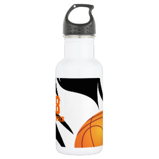 Bouteille D'eau En Acier Inoxydable Basket-ball flamboyant personnalisé noir et blanc