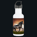 Bouteille D'eau En Acier Inoxydable Beau cheval<br><div class="desc">Cheval noir courant</div>