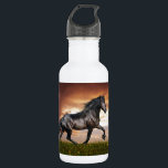 Bouteille D'eau En Acier Inoxydable Beau cheval<br><div class="desc">Cheval noir courant</div>
