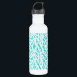 Bouteille D'eau En Acier Inoxydable Bleu blanc nautique de motif de récif coralien de<br><div class="desc">Ce joli océan/plage-inspiré répétant le motif nautique ressemble à un récif coralien complexe-tissé dans le blanc sur un pour la plage - arrière - plan bleu. Le motif élégant de récif coralien est fait dans un regard de pochoir. La couleur du bleu est aqua/sarcelle d'hiver, réminiscente des mers tropicales lumineuses...</div>