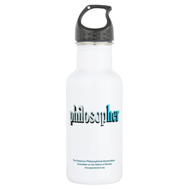 Bouteille D'eau En Acier Inoxydable bleu de philosophe (Devant)