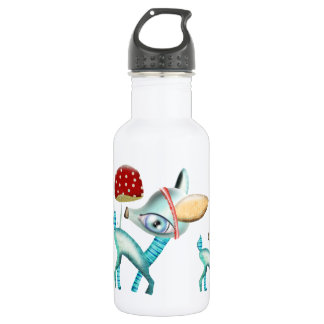 Bouteille D'eau En Acier Inoxydable Blue Baby Deer Red Mushroom Liberty Bottle