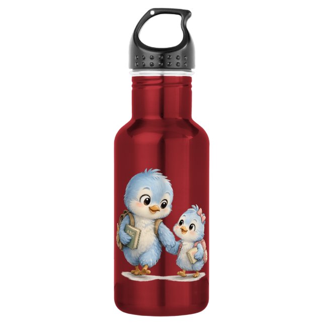 Bouteille d'eau en acier inoxydable Blue Bird (Devant)
