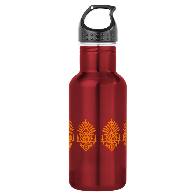 Bouteille D'eau En Acier Inoxydable Boho India Block Print (Devant)