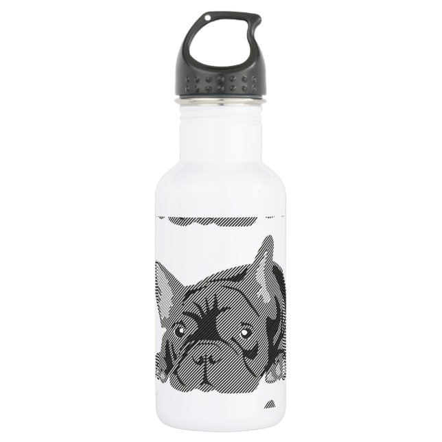 Bouteille D'eau En Acier Inoxydable Bouledogue de lignes (Devant)