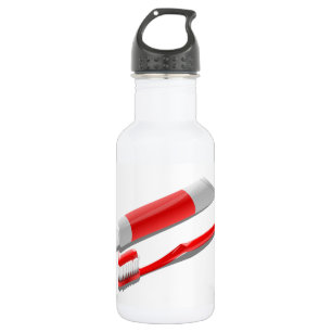 Bouteille D'eau En Acier Inoxydable Brosse à dents et dentifrice