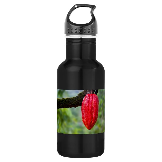 Bouteille D'eau En Acier Inoxydable cabosse rouge (Devant)