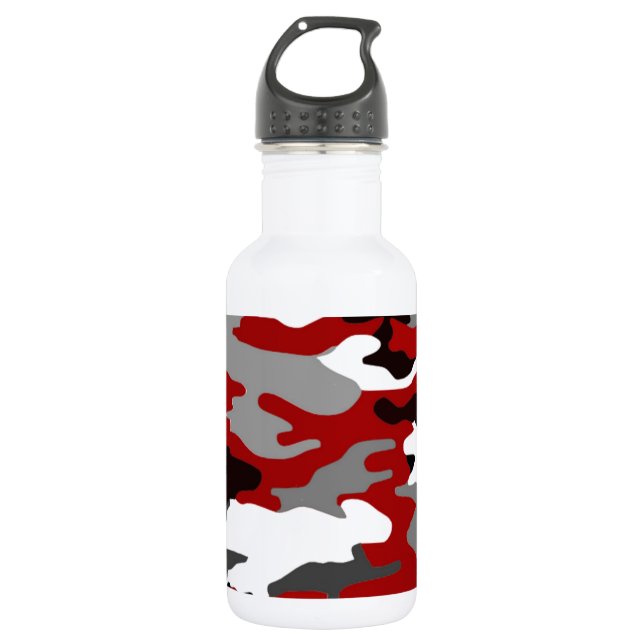 Bouteille D'eau En Acier Inoxydable Camo Red Shadows (Devant)