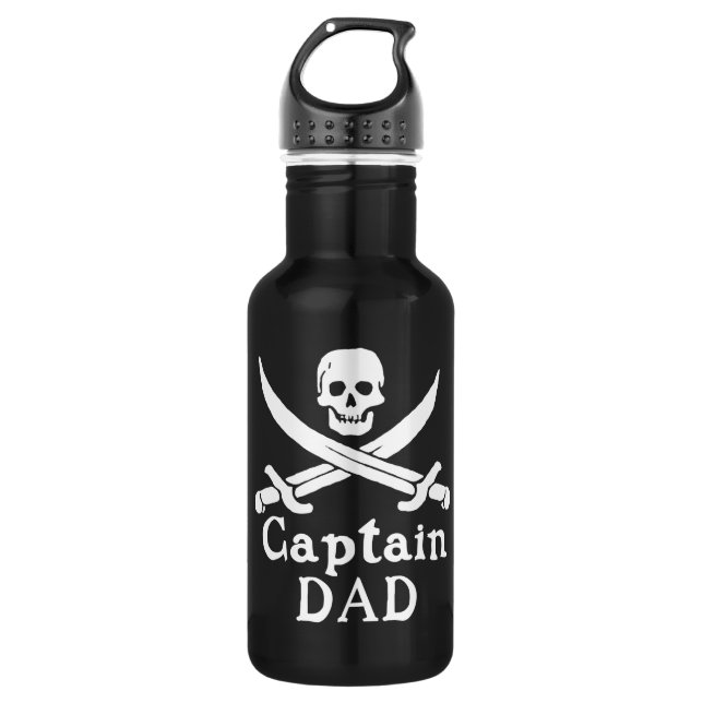 Bouteille D'eau En Acier Inoxydable Capitaine Papa - Classique (Devant)