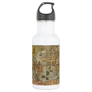 Bouteille D'eau En Acier Inoxydable Carte du monde Forlani Antiquev 1565 Renaissance